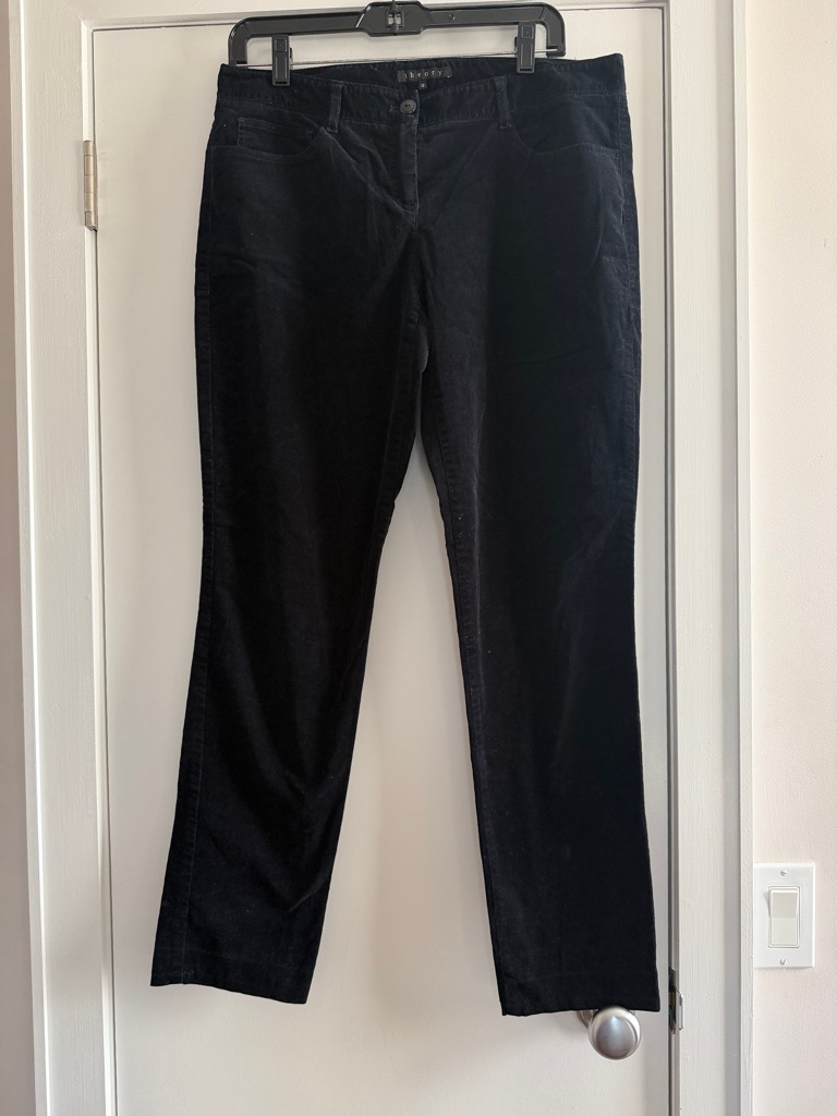 Theory Dark Blue Corduroy 5 Pocket Pants Women Size 12